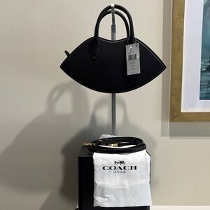 Coach Black Lips Shoulder Bag nwt